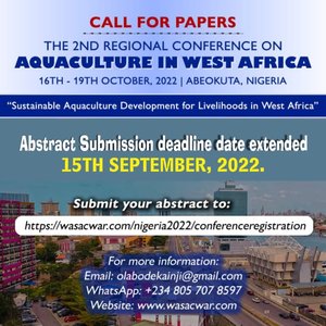 Abstract submission extended for 2nd Regional Conference on Aquaculture in Nigeria